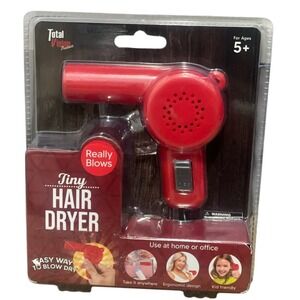 Total Vision Products Tiny Hair Dryer Red For Ages 5 Plus USB Portable